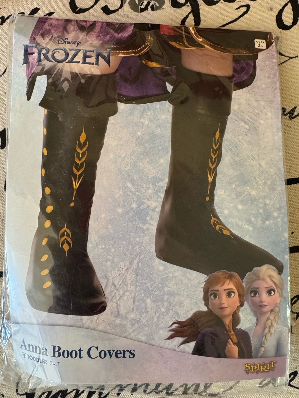 Disney Frozen Anna Boot Covers Toddler Size 3-4T New